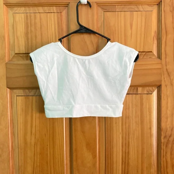 Women’s size small white short-sleeved halftee, women’s modest layering piece - Picture 2 of 3